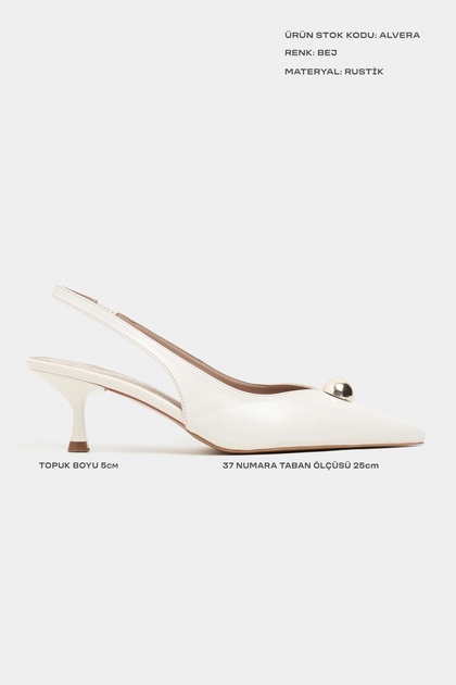 葉 aya NİŞANTAŞI SHOES Elara Açık Yeşil Mat Slingback V Vamp Hattı Sivri