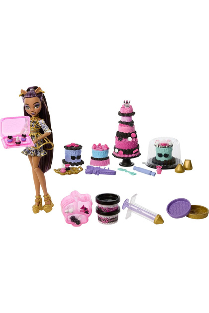 Havalı Doğum Günü pasta seti, Clawdeen Wolf bebek ve 20'den fazla süsleme aksesuarı