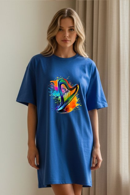 Elbisee Women's Relaxed Fit Dress – Music Print