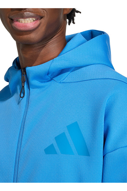 adidas KE4681 M Z.N.E. FZ Mavi Normal Düz Erkek Zip Ceket - Fiyatı