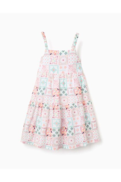Ss Dress Aop Tiles, White