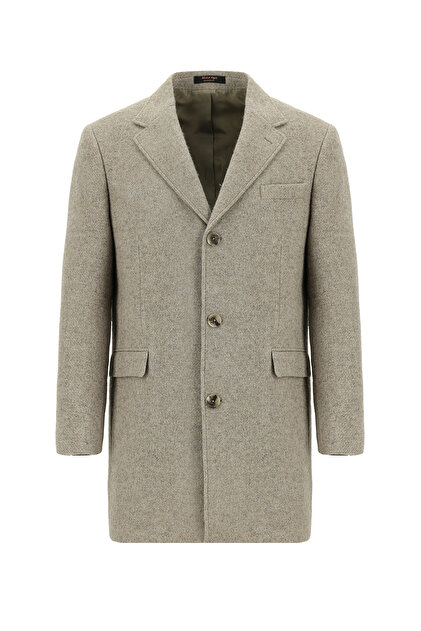 Slim Fit Dar Kesim Yün Palto