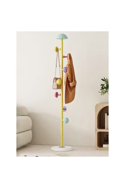 Mushroom Kids Coat Rack 168cm Floor Standing Clothes Hanger Colorful Indoor Organizer