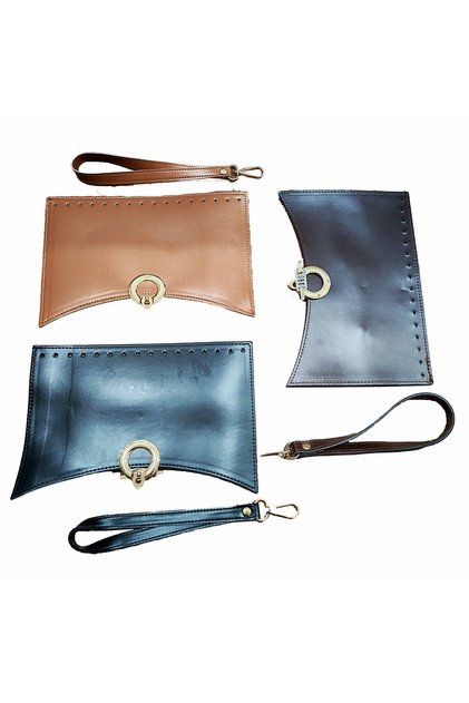 Oval Clutch Model Çanta Kapak Seti Krem