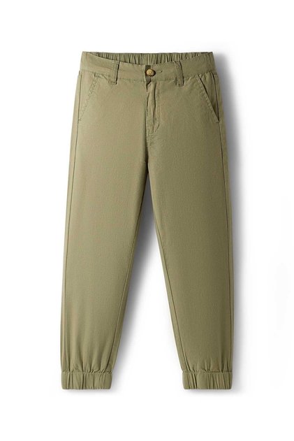 Elastane Woven Solid Trouser - Light Green