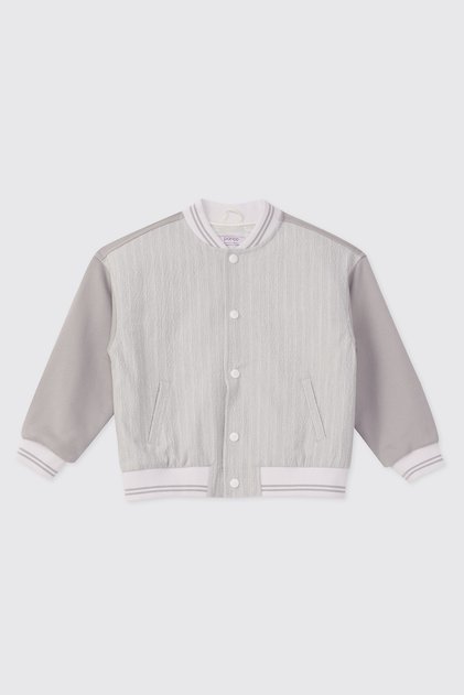 Erkek Çocuk Çıtçıtlı Gri Sweatshirt