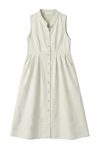 4702 Women's Pleated Shirt Dress Sage