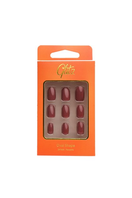Nails Oval - 18 Maroon