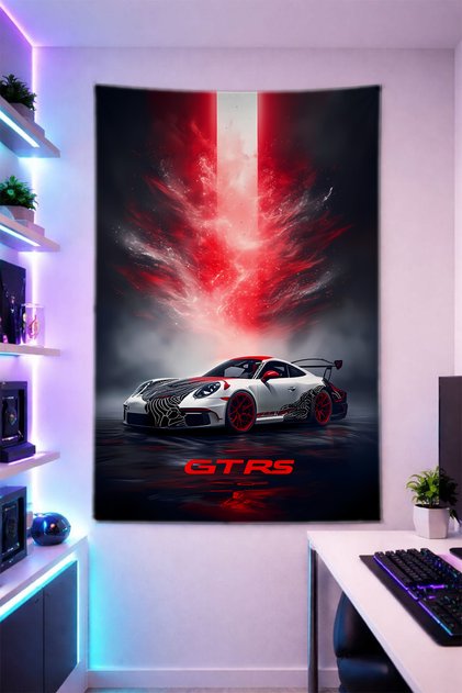 Sports Car-Z5 Wall Covering Brilliant Quality Fabric Room Decor Tapestry Wall Carpet Gaming