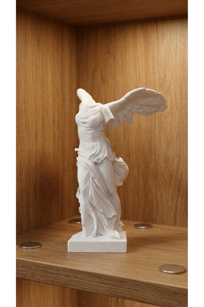 Semadirek Kanatlı Zaferi 17 cm Dekoratif Heykel Biblo - Louvre Nike Replika
