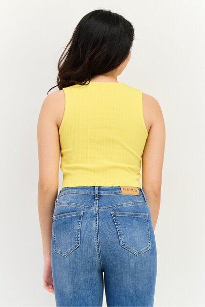 Don't Call Me Jennyfer Women Round Neck Sleeveless Ribbed Tank Top