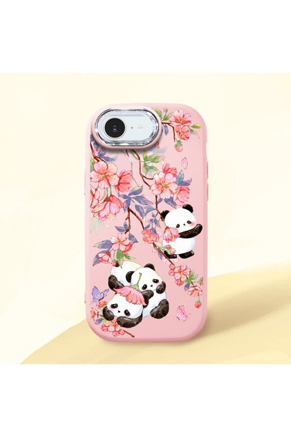 Pink Silicone Case with Shock-Absorbing Camera Protections Compatible with iPhone 16E