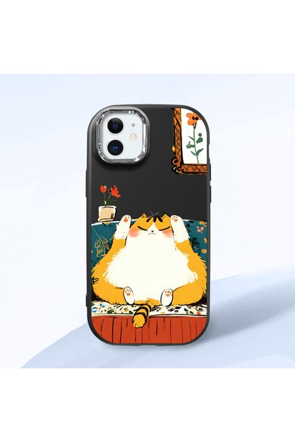Black Silicone Case Compatible with iPhone 12 Mini with Shock-Absorbing Camera Protections