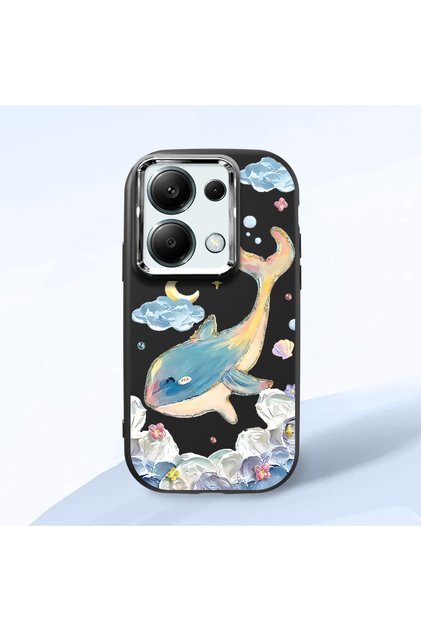Redmi Note 13 Pro 4g Compatible Black Silicone Case with Shock-Absorbing Camera Protections