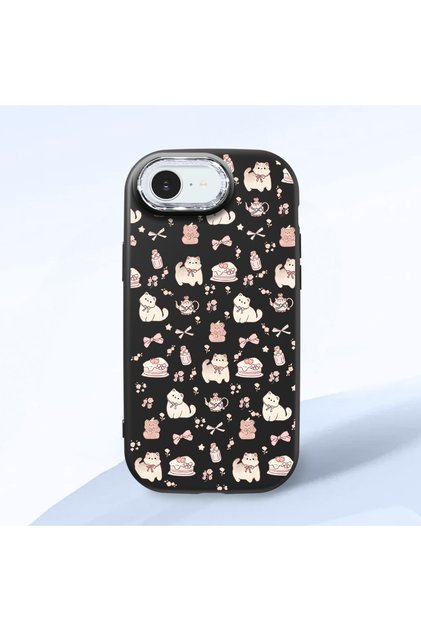 Black Silicone Case Compatible with iPhone 16E with Shock-Absorbing Camera Protections