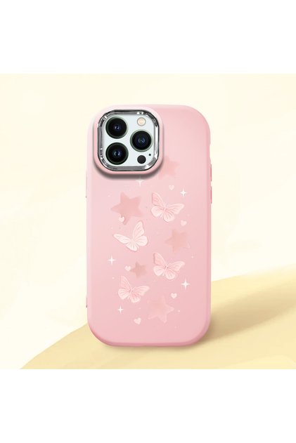 Pink Silicone Case Compatible with iPhone 12 Pro Max with Shock-Absorbing Camera Protections
