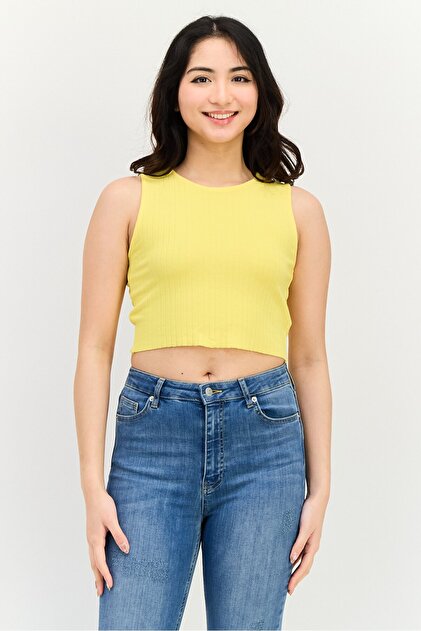 Don't Call Me Jennyfer Women Round Neck Sleeveless Ribbed Tank Top