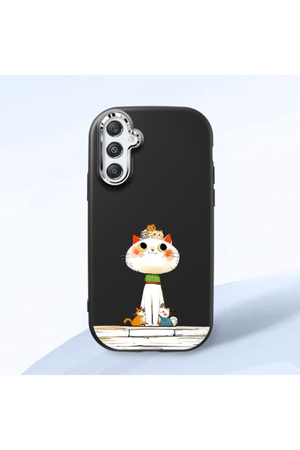 Samsung Galaxy M34 Compatible Black Silicone Case with Shock-Absorbing Camera Protections