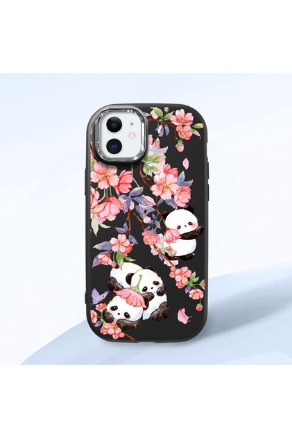 Black Silicone Case Compatible with iPhone 12 Mini with Shock-Absorbing Camera Protections