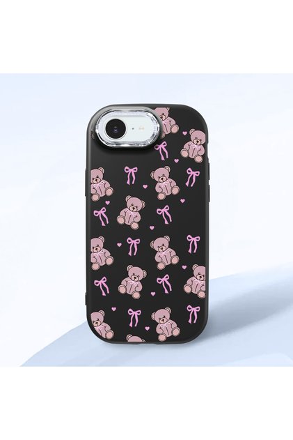 Black Silicone Case Compatible with iPhone 16E with Shock-Absorbing Camera Protections