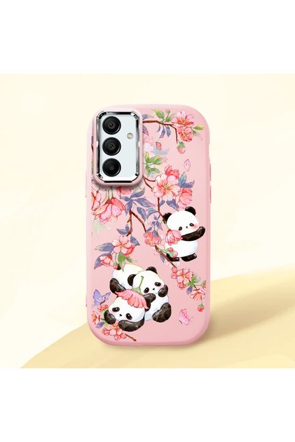Pink Silicone Case with Shock-Absorbing Camera Protections Compatible with Samsung Galaxy A15 4G/5G