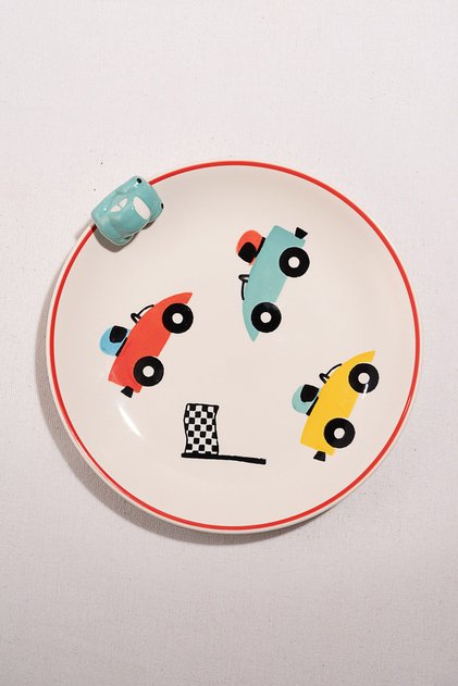 Racing Car Seramik Pasta Tabağı