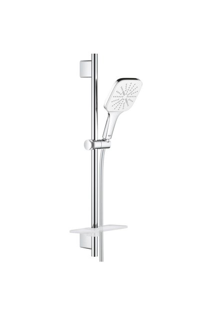 Στήλη ντους, Ντους βροχής Smartactive 130 Cube, 3 τεμάχια, τηλέφωνο ντους, ράγα ντους, ράφι, περιγράμματα