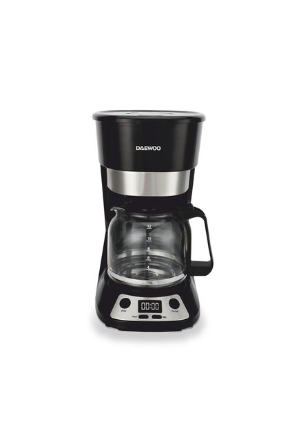 Cafetiera Daewoo, 900 W, capacitate 1.5 litri, display LCD, filtru permanent, anti-picurare, timer,