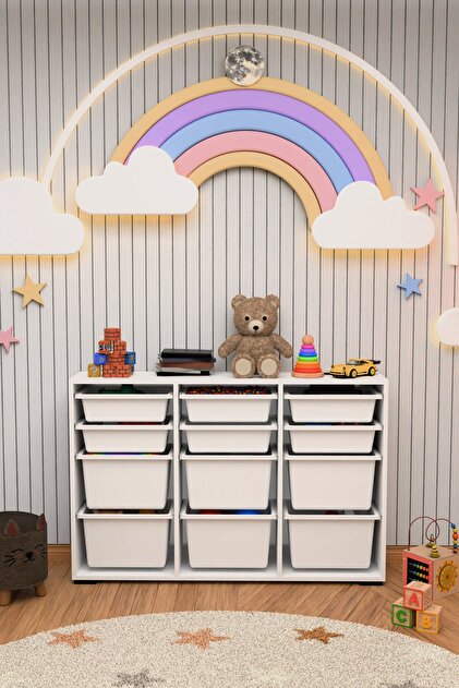 toycameraiページ DEKOZUM KİDS 12 XXLARGE Sepetli Oyuncak Dolabı Oyuncak Organizer