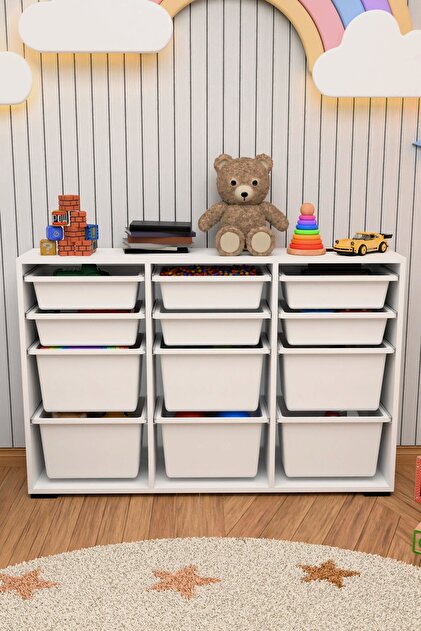 ②miz miz様　おもちゃ棚 DEKOZUM KİDS 12 XXLARGE Sepetli Oyuncak Dolabı Oyuncak Organizer