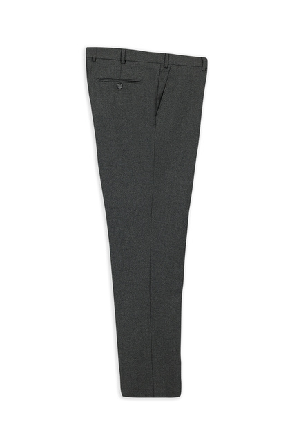 4 Drop Relaxed Fit Comfortable Cut Wool Flannel Classic Trousers
