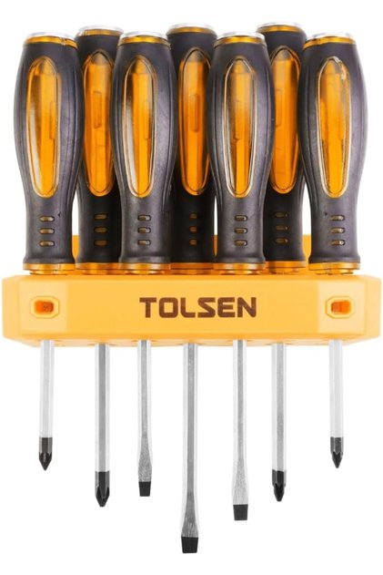 7 Piece Go Through Screwdriver Set with Stand