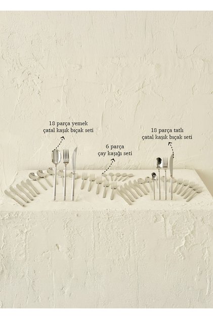 Milano 42 Piece Fork Spoon Knife Set Silver