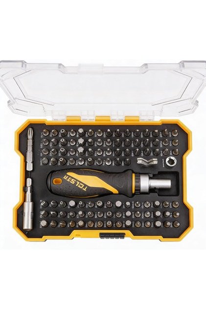 105-Piece Professional Screwdriver Bit Set with Ratchet