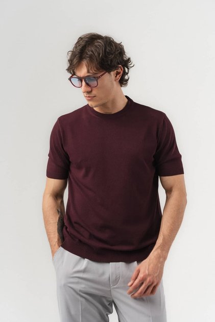 Corenit Basic Crew Neck Slim Knitwear T-Shirt
