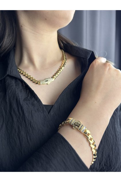 8 Ayar Altın Chain Gurmet Set Takımı