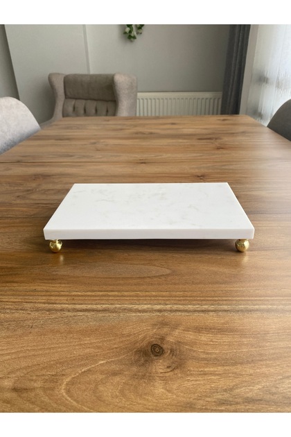 Footed Marble Presentation Tray and Oil Dish Base – 25X15 cm Rectangular Marble Tray