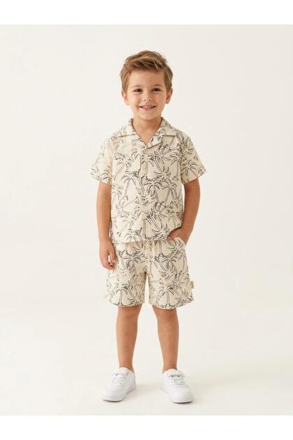 Boys' Shirt and Shorts Two-Piece Set 2-12 Years Old
