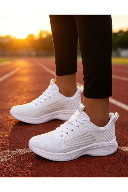 Breathable, fashionable, soft-soled jogging sports shoes for women.