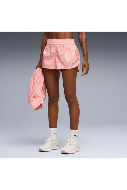 League woven women's pink shorts