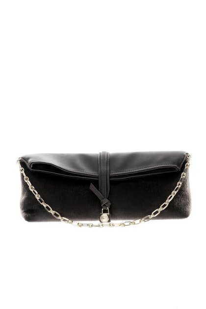 Portfolio Handbag with Hand Feather Lock Accessory
