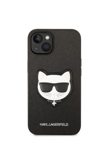 Husa Saffiano Choupette Head iPhone 14 Plus Negru