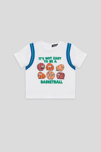 BG Store Erkek Bebek Beyaz Tshirt