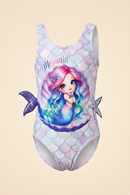Kız Çocuk 3D Mayokini 2-7 Yaş 12605B