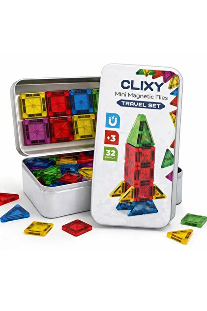 NB market Manyetik blok 32 parça metal kutulu yap boz puzzle