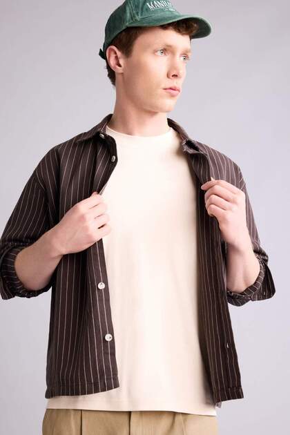 Sıcak Tutan %100 Pamuk OverShirt Baskılı Gömlek H2287AX26SP