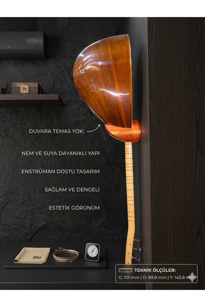 Zülfikar Bağlama Saz Duvar Askısı Standı