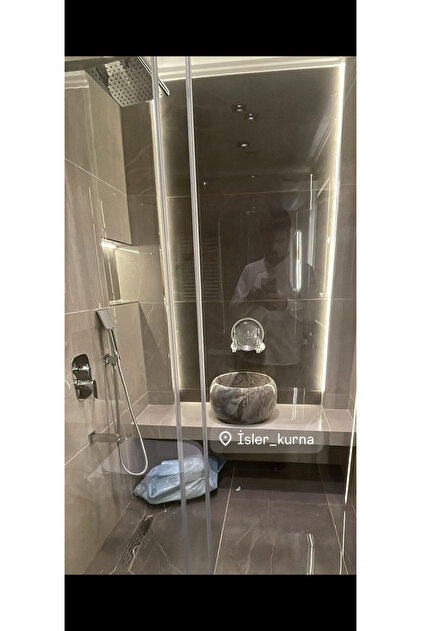 Ateş grı modern model kurna