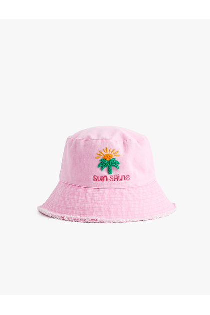 Cotton Embroidery Detailed Bucket Hat