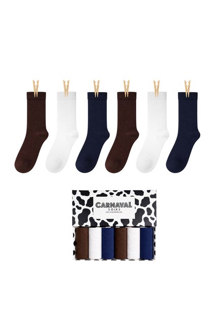 Carnaval Classic Warm 6-Piece Men's Sock Set / Premium Daily Series